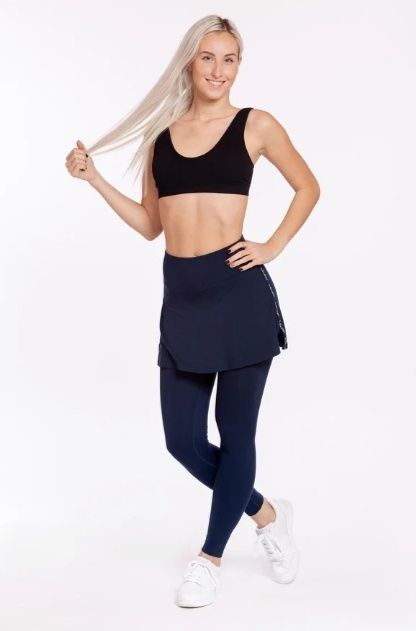 Legginsy ze spódniczką premium Lelosi Long Skort Capri L 40 czarne HIT