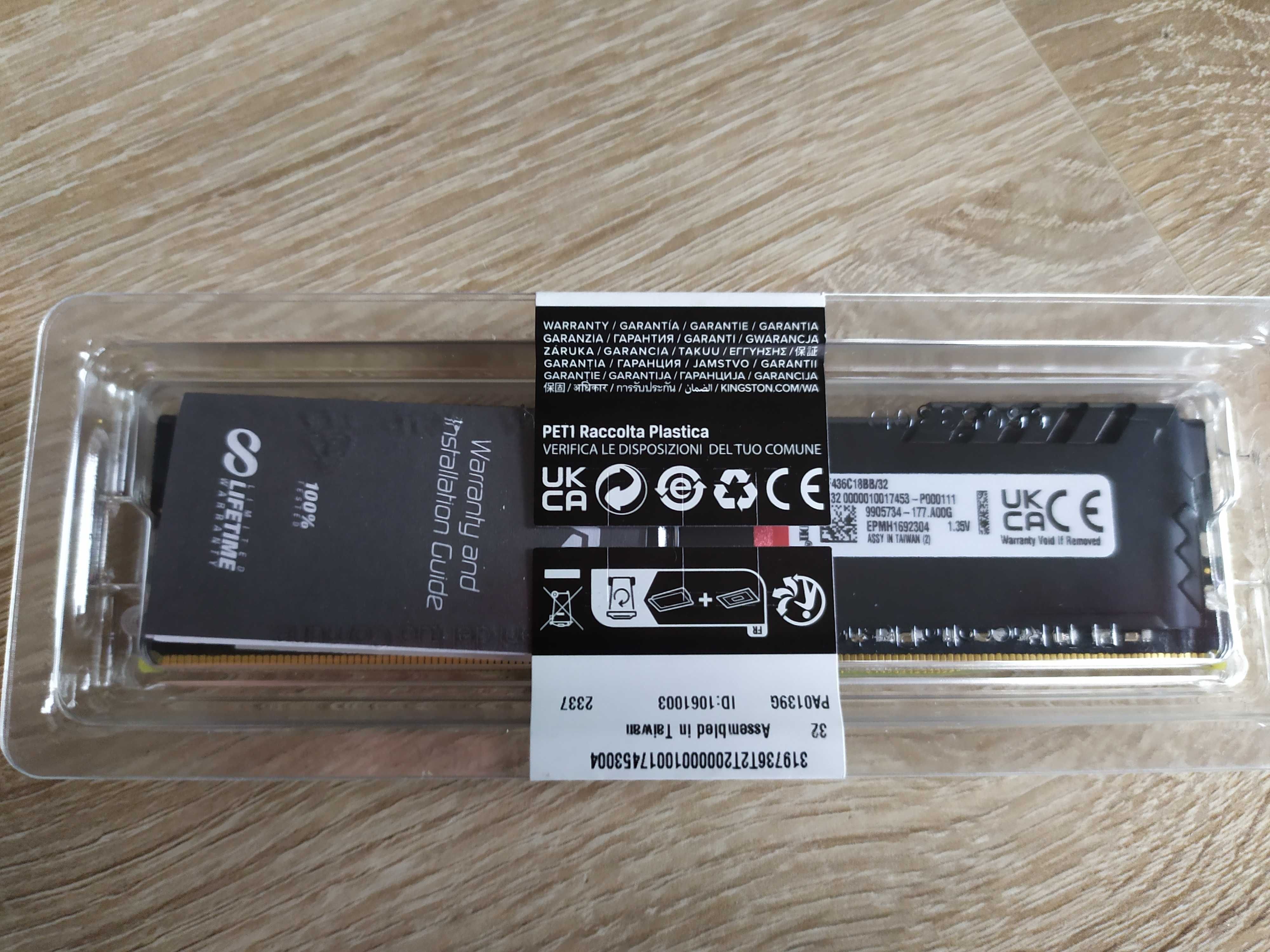 Kingston FURY 32GB (1x32GB) 3600MHz CL18 Beast Black nowa