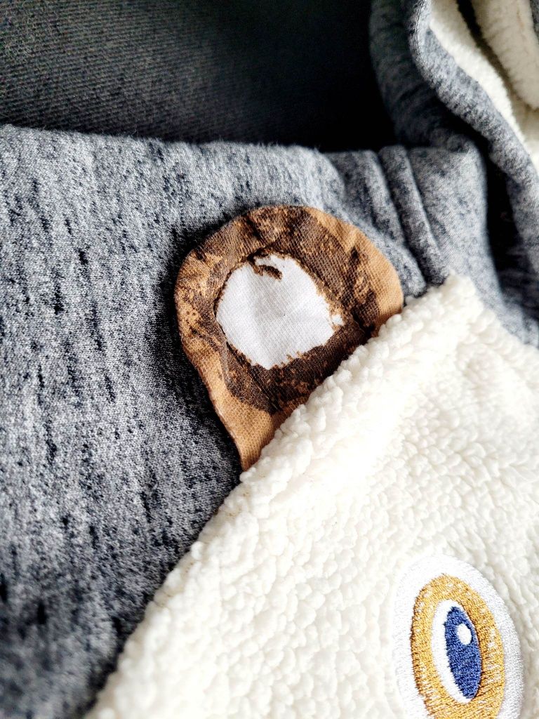 PRIMARK śliczna szara ciepła bluza na misiu 92