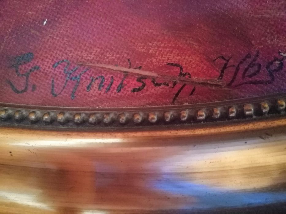 Obraz "Wazon z kwiatami" w złotej ramie