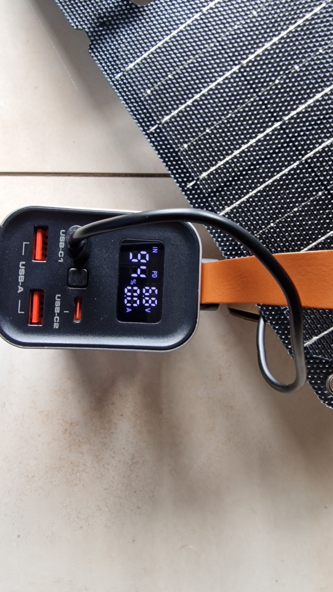 ALLPOWER PB100 100W 24000mAh powerbank z panelem słonecznym