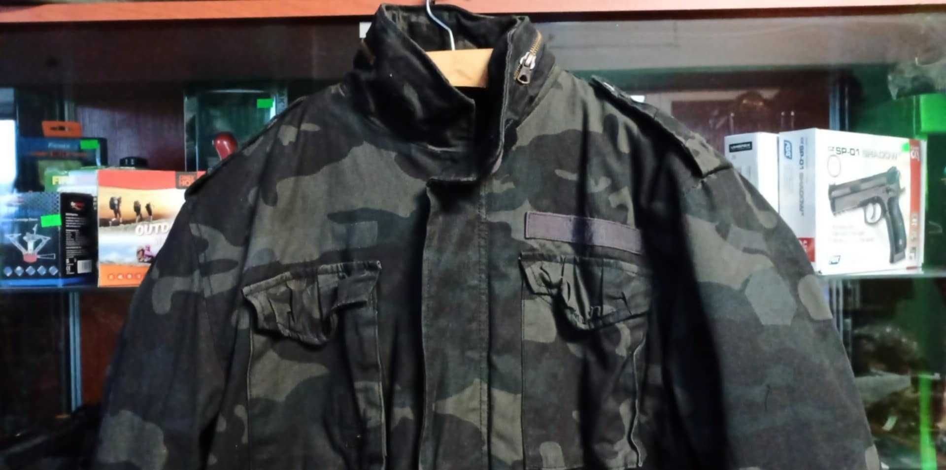 Kurtka Wojskowa M65 Surplus Tex Black Camo r.M z podpinką