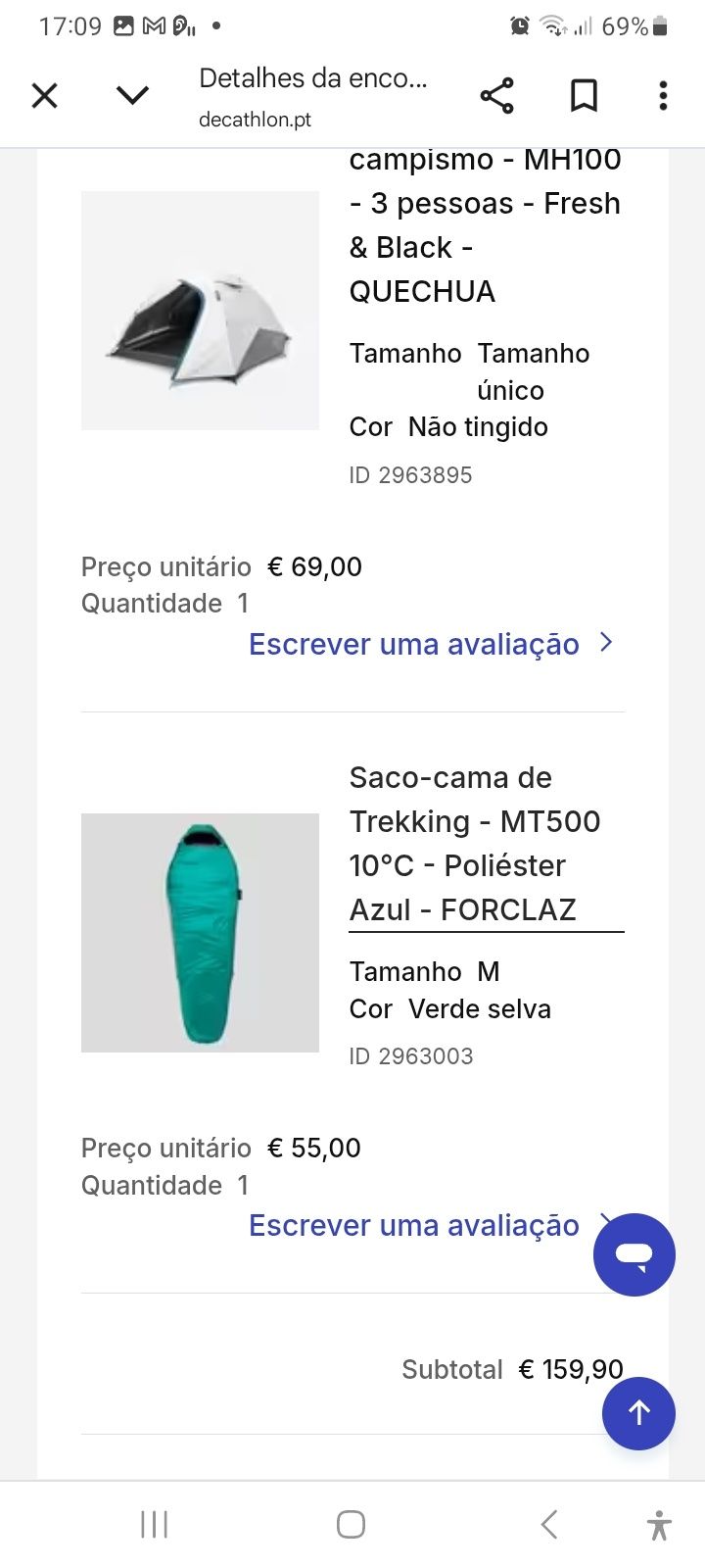 Saco de cama treckking MT 500 10°c