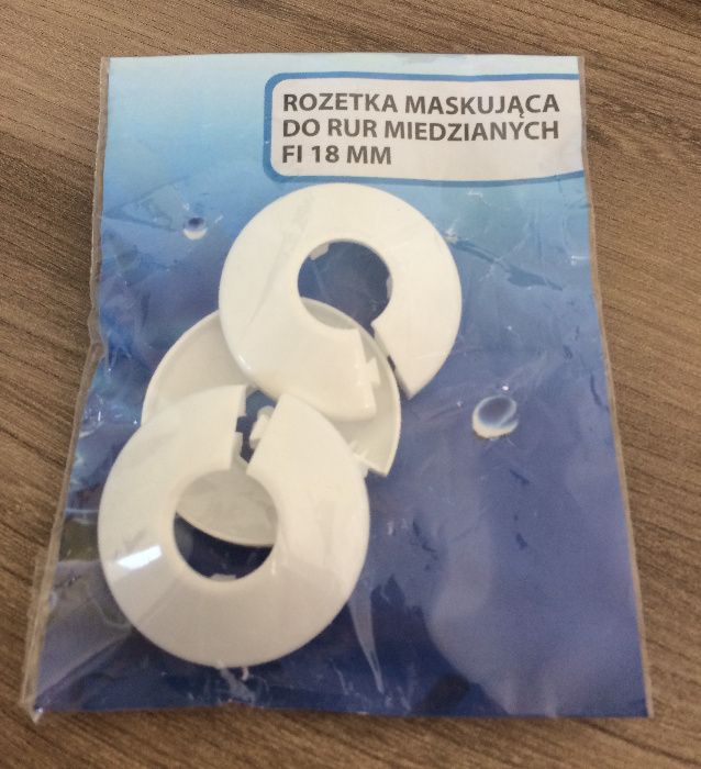 Rozetka biała do rur miedzianych - 3 szt.