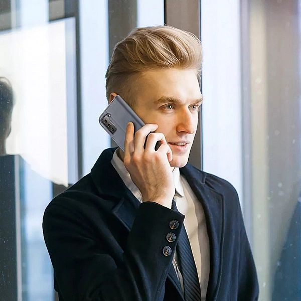 Etui Skórzane do Samsung Galaxy S21 Plus 5g Blue