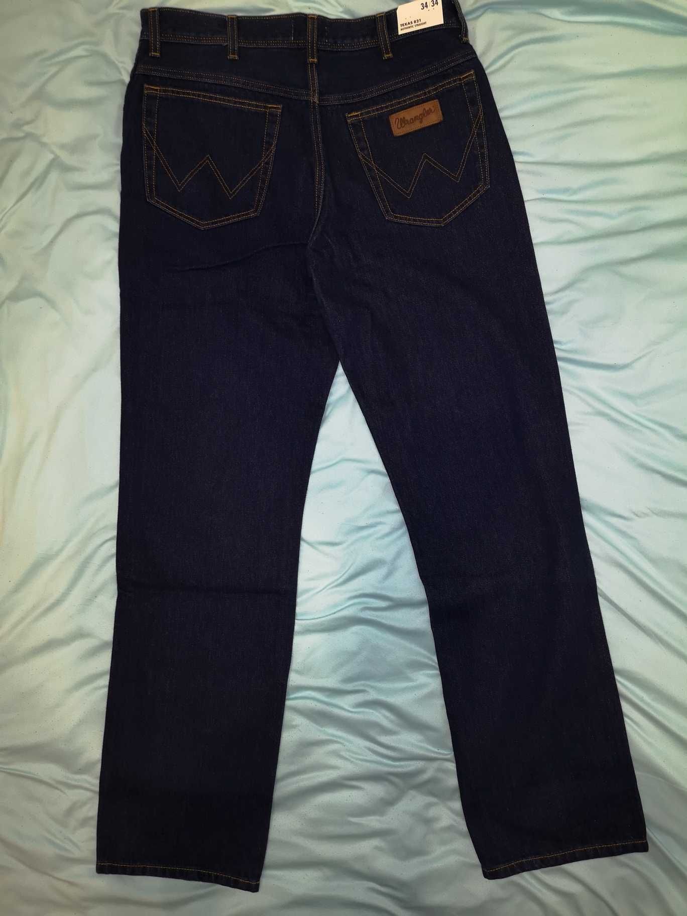 NOWE spodnie Wrangler Texas 821 Authentic Straight Darkstone