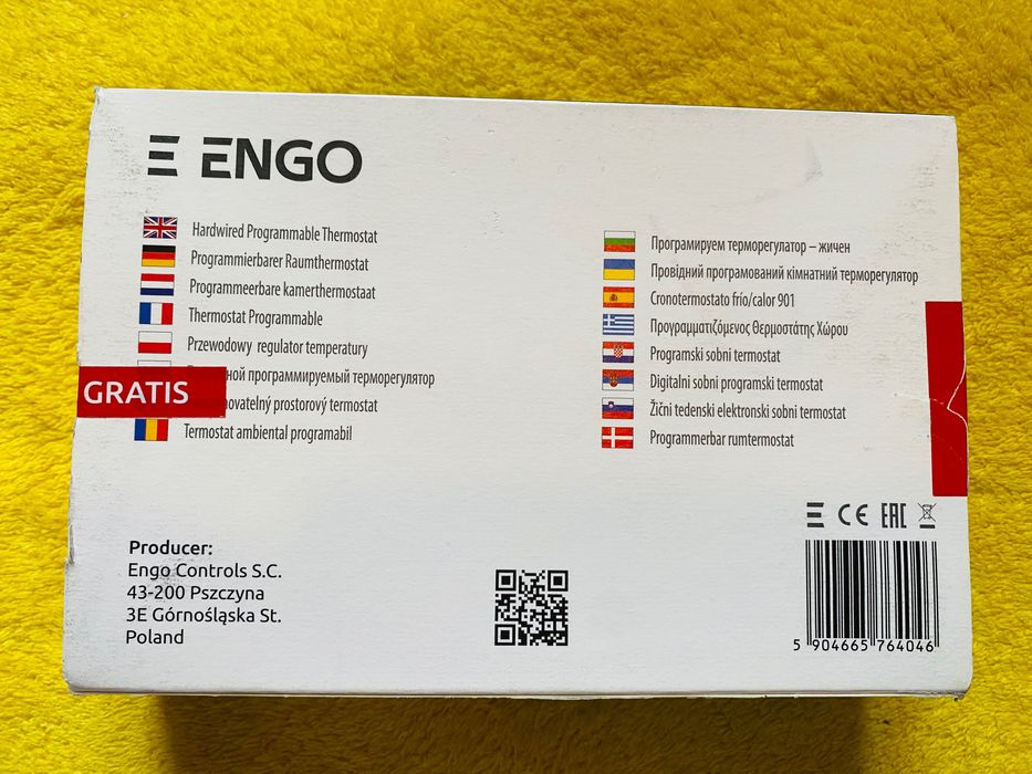 Engo E901 regulator temperatury pokojowy przewodowy