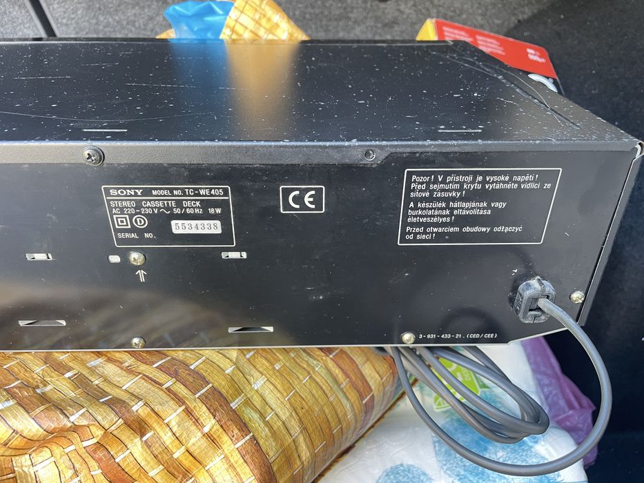 Leitor Cassetes Sony TC-WE405 Avariado