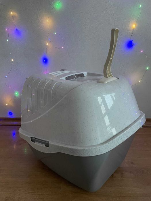 Kuweta dla kota zamykana Comfy Easy Cat szara