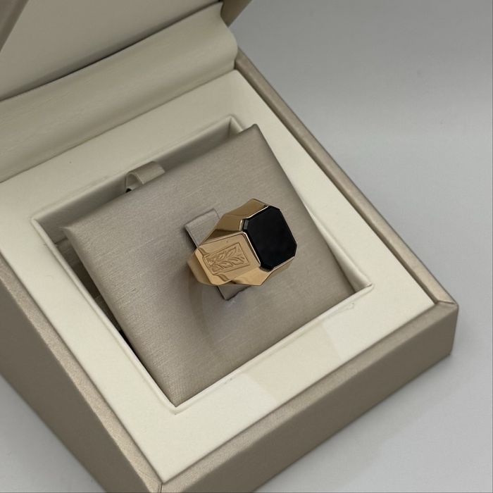 Złoty sygnet z onyxem • WARMET • 585• roz.24 • Lombard Halogsm Łódź •