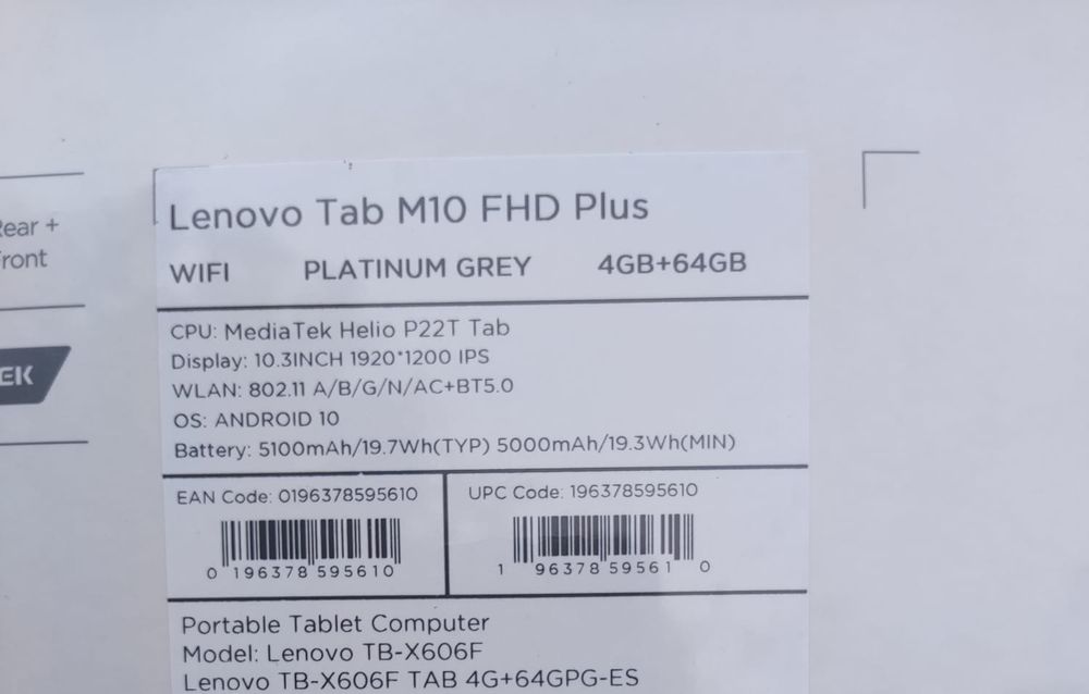 LeNovo Tab M10 FHD Plus