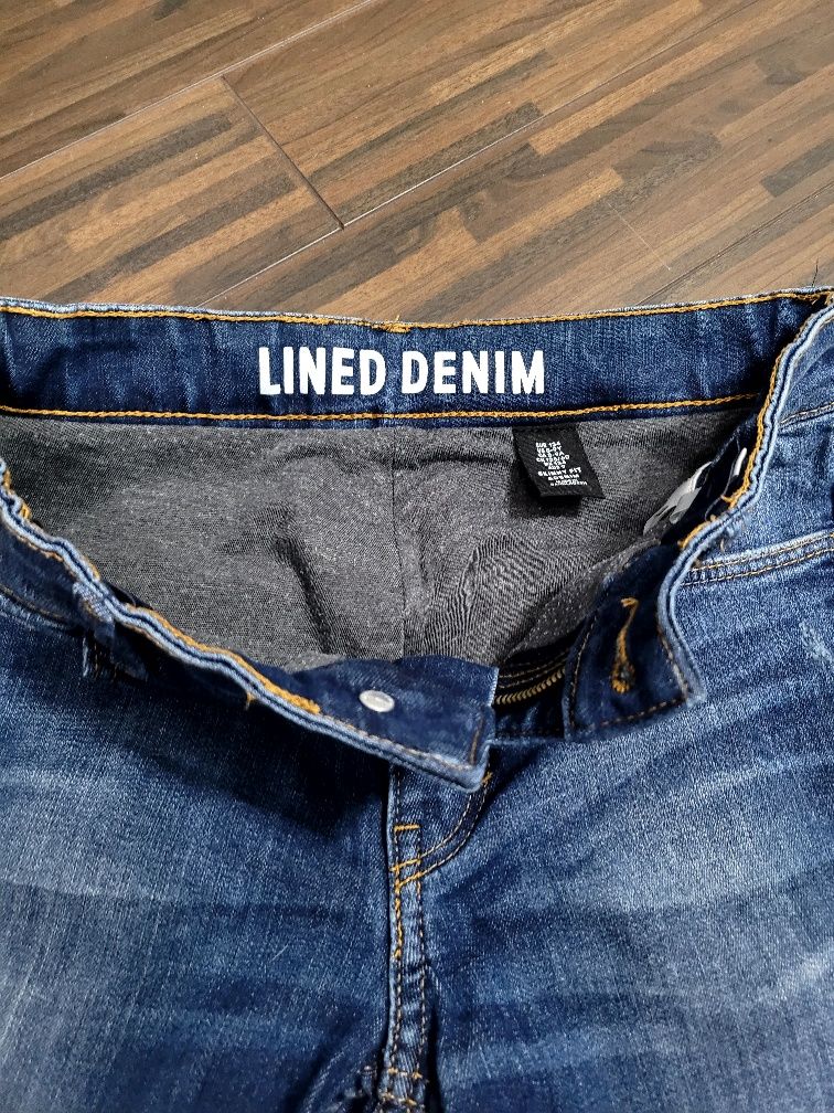 Jeansy ocieplane H&M rozm. 134