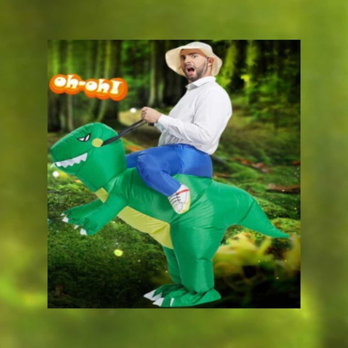 KOSTIUM Przebranie Dmuchany DINOZAUR HALLOWEEN Bal Przebierańców