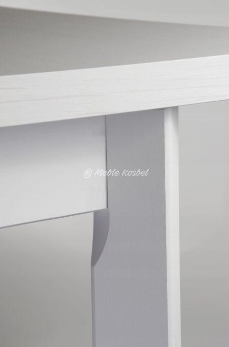 Stół drewniany ARMANDO, biały stół do salonu jadalni - Transport [MW]