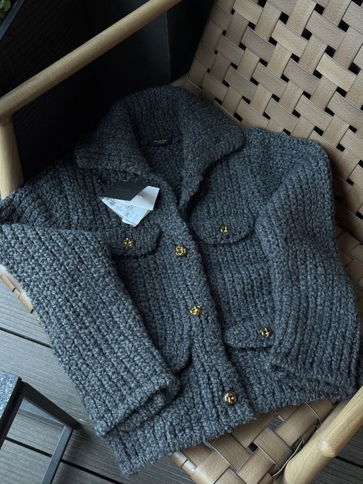 Кардиган светр Massimo Dutti Массімо Дутті сірий XS Вовна