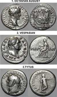 Kolekcja 18 rzymskich denarów w dobrym stanie zachowania