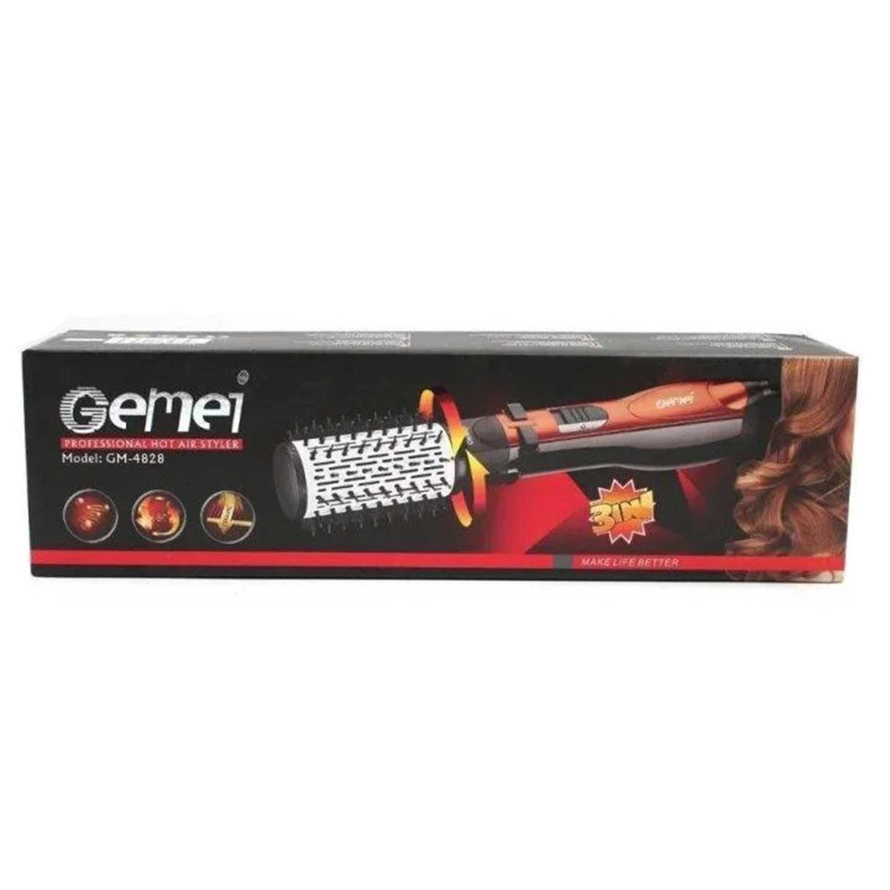 Фен-щітка для волосся Gemei GM-4828 стайлер з насадками (MS-11893/О)