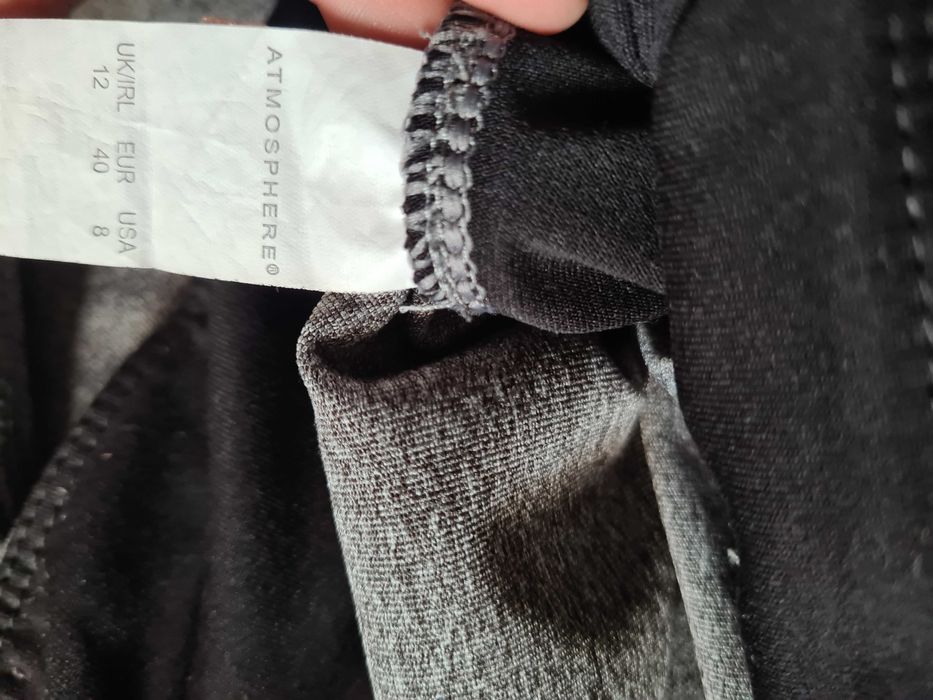 Getry 40/ L sportowe dsmskie szare z różowym z kieszonką Atmosphere