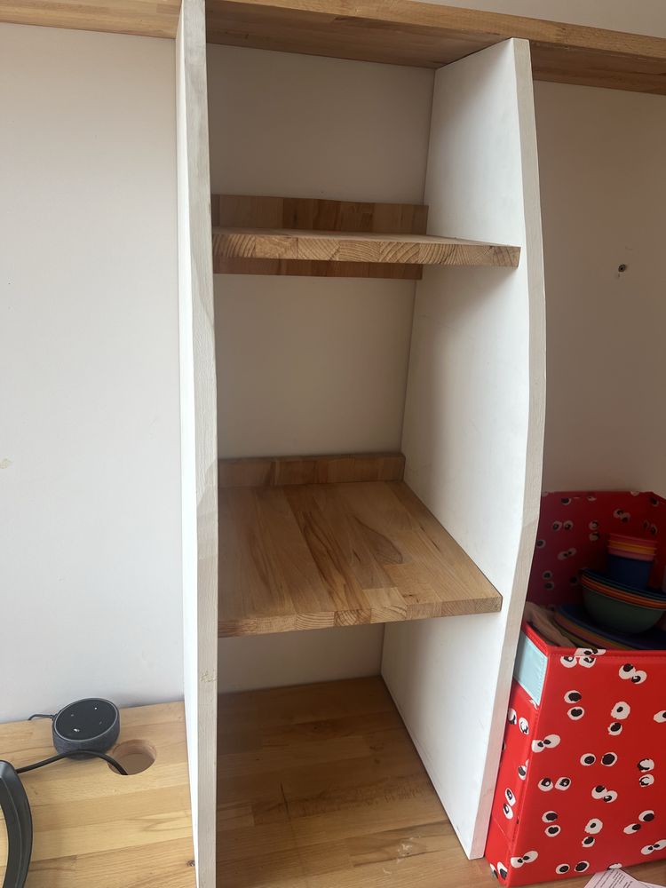 Podwójne biurko Ikea drewniane białe biurka