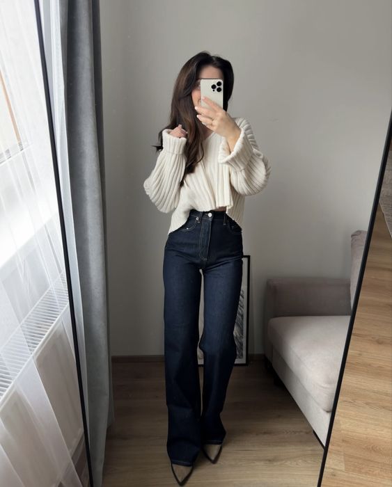 Джинси Zara Wide Leg intense blue