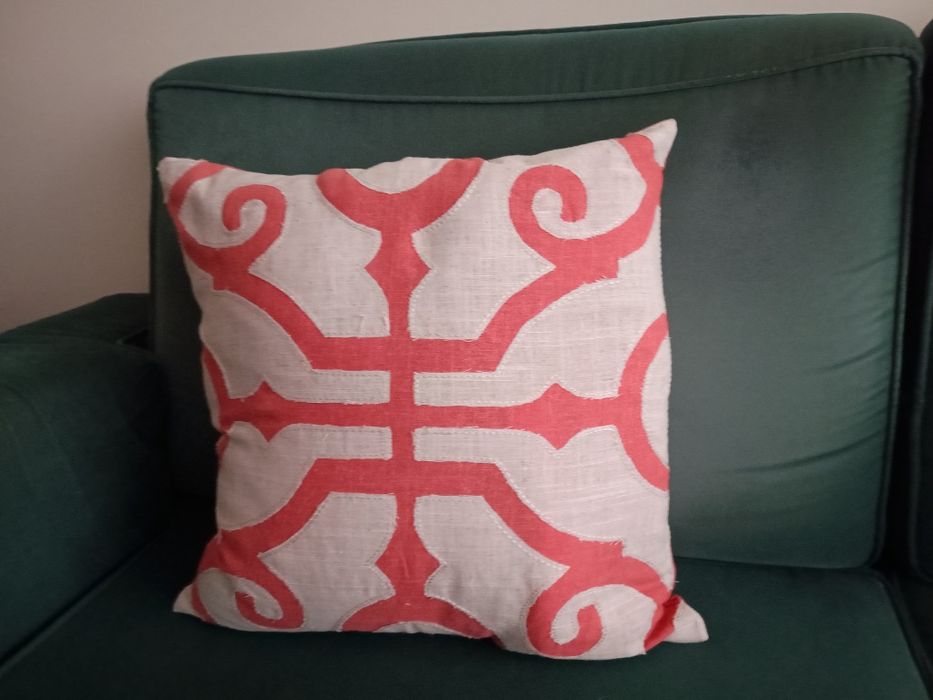 Almofada Tijolo/Linho 45x45cm - Nova