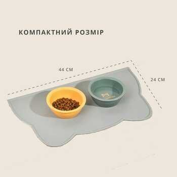 Коврик для миски котов кошек и собак силиконовый антискользящий