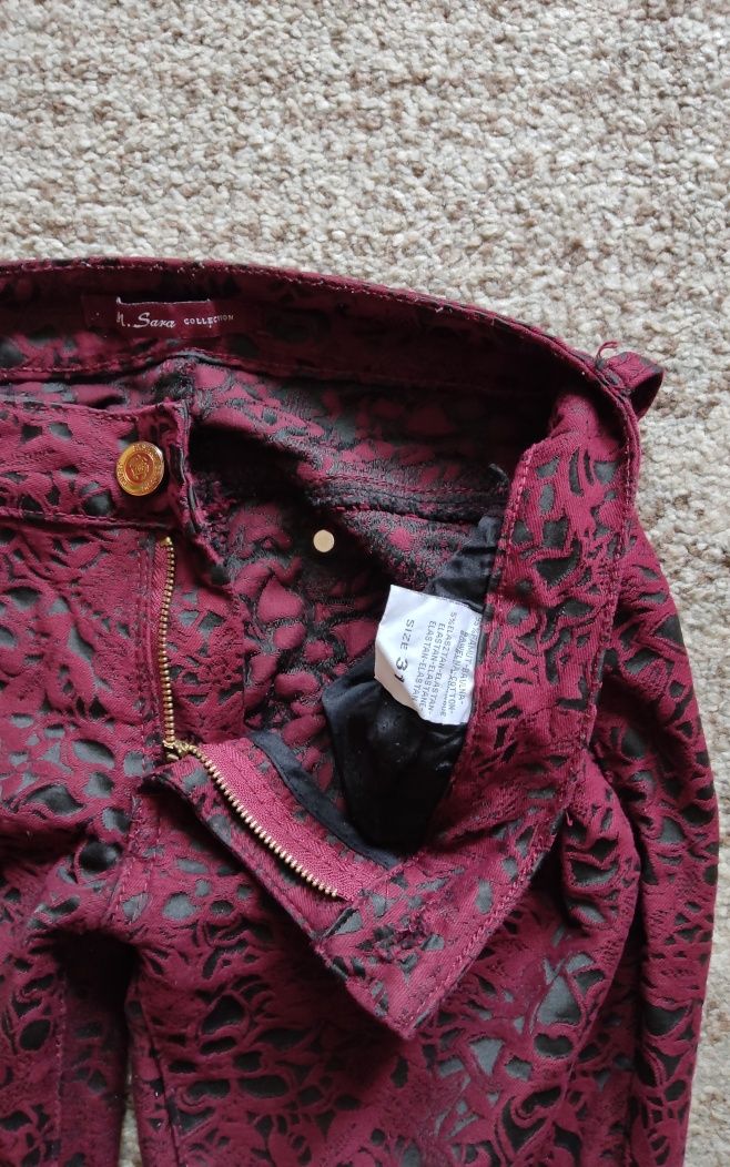 Spodnie damskie, orginalny wzór i kolor, size 31.