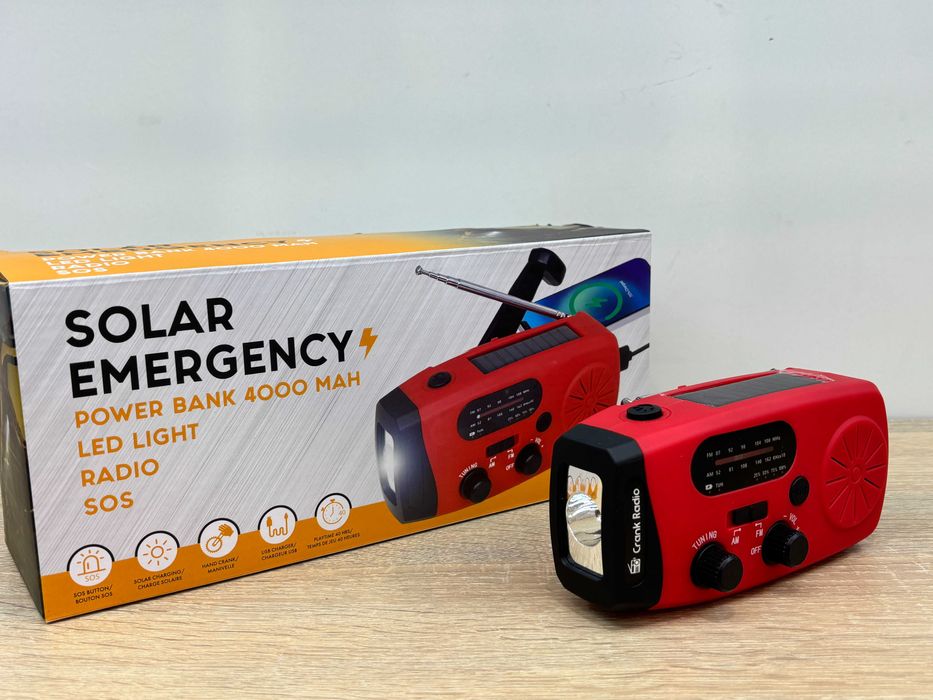 Radio-Powerbank-Latarka Crank Radio nieużywane
