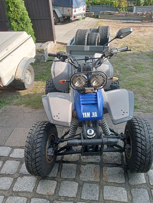 Quad yamaha yfm 350 z przyczepą