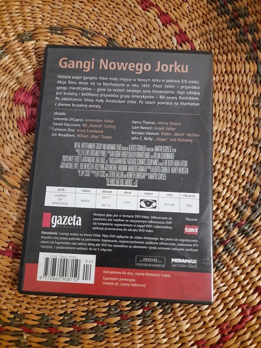 DVD z filmem Gangi Nowego Jorku