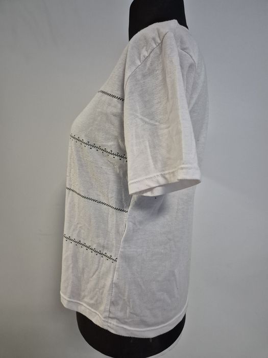 T-shirt krótki rękawek bialy z aplikacja roz L