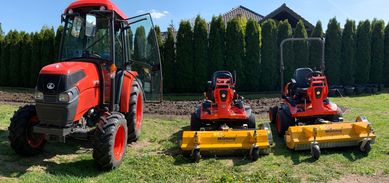 Koszenie farm fotowoltaicznych elektrowni farmy PV mulczowanie trawy