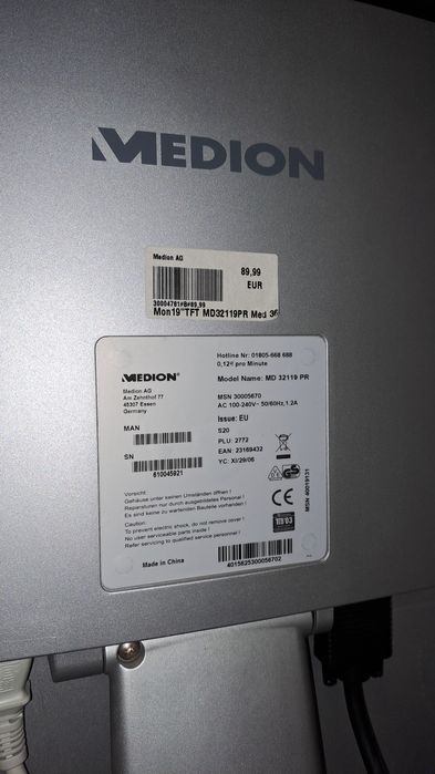Monitor MEDION AG 17' Jak NOWY!