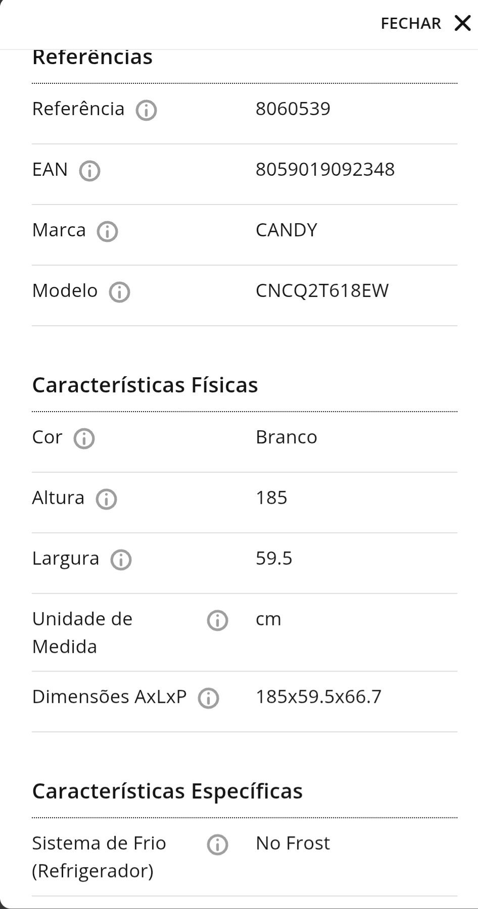 Frigorifico Candy 300