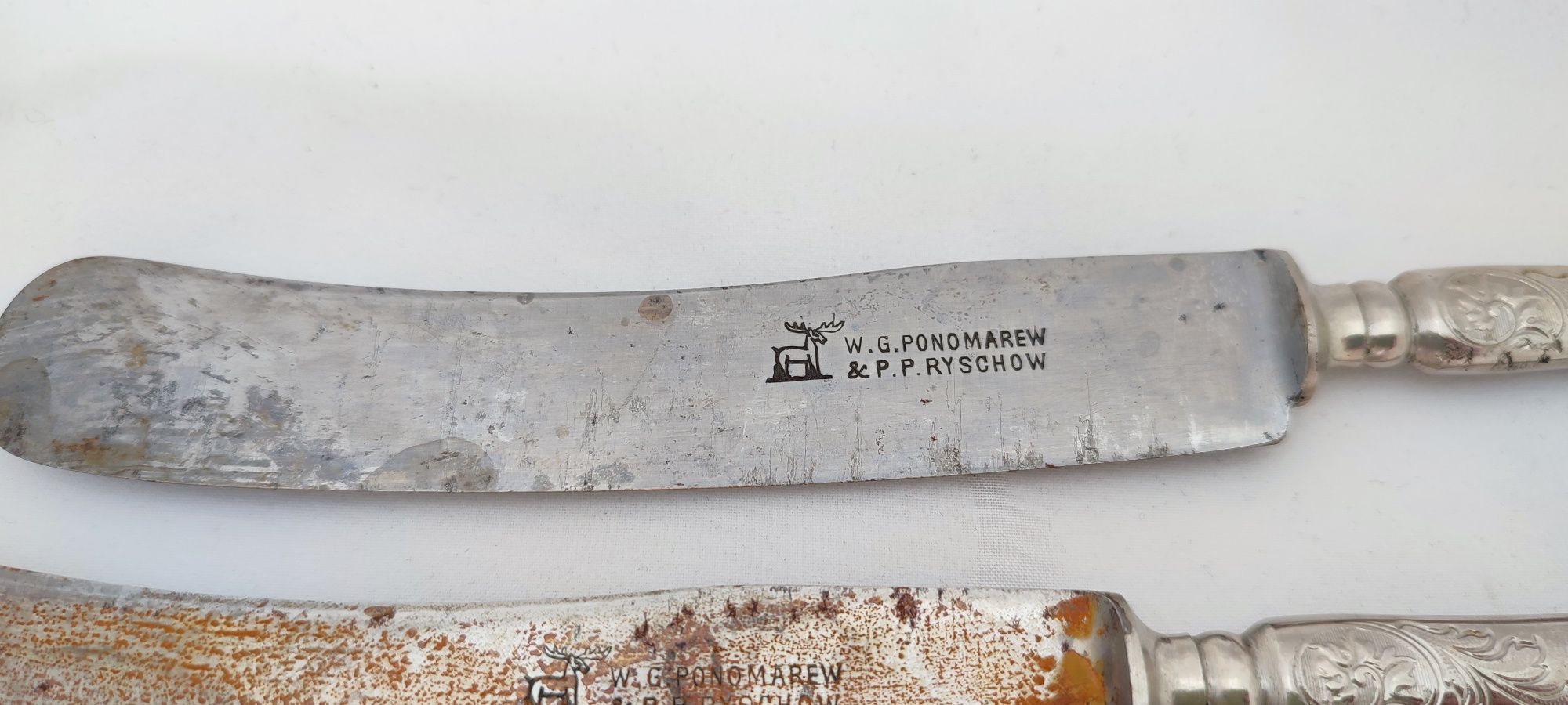 Набор антикварных ножей и вилок клеймо W.G. PONOMAREW & P.P. RYSCHOW