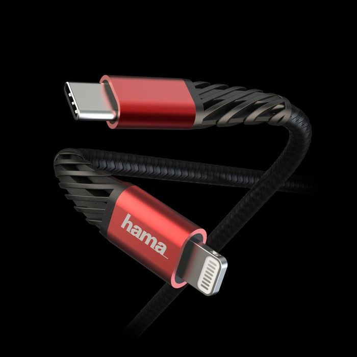 Hama Kabel ładujący USB C - Lightning, 480 Mbit/s, 1,5m, czarny OUTLET