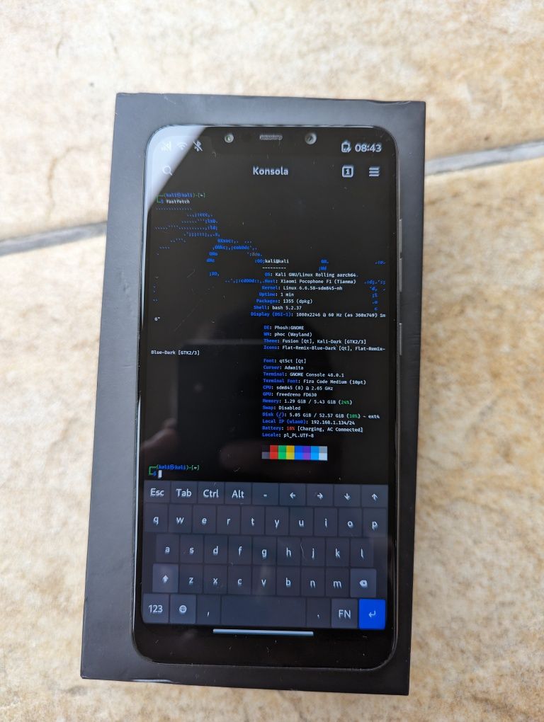 Poco f1 Linux Kali, testy penetracyjne