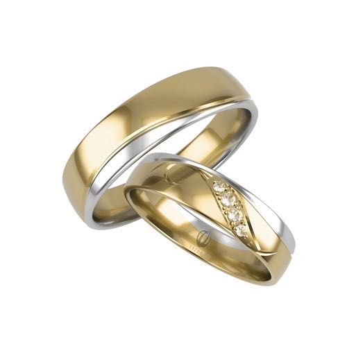 Inne złote obrączki klasyczny prosty profil fazowane fasetowane