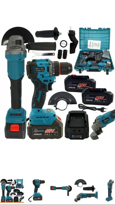 Zestaw szlifierka  aku plus wkrętarka aku 48v