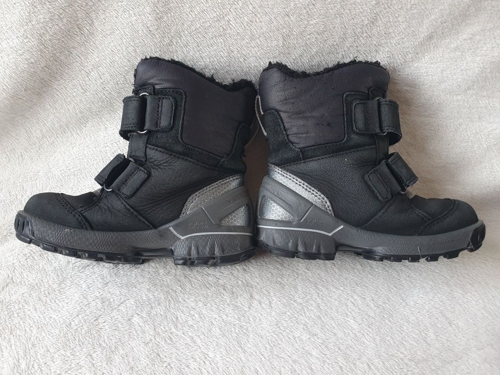 buty zimowe ecco biom 24 śniegowce gore tex skórzane na rzepy