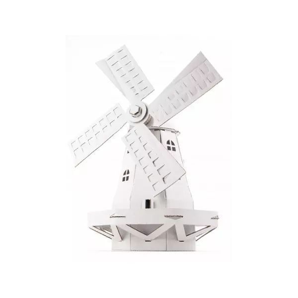 Zabawka z tektury Wiatrak (biały). Leolandia. Leolandia
