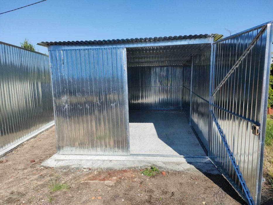 Schowek na budowę 3x5 Wiata Garaż blaszak 2x3 4x6 6x8 producent montaż