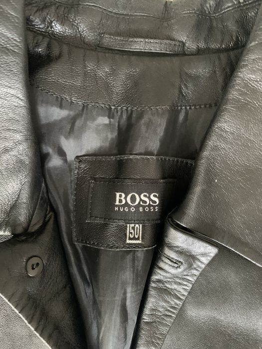 Куртка пиджак натуральная кожа BOSS