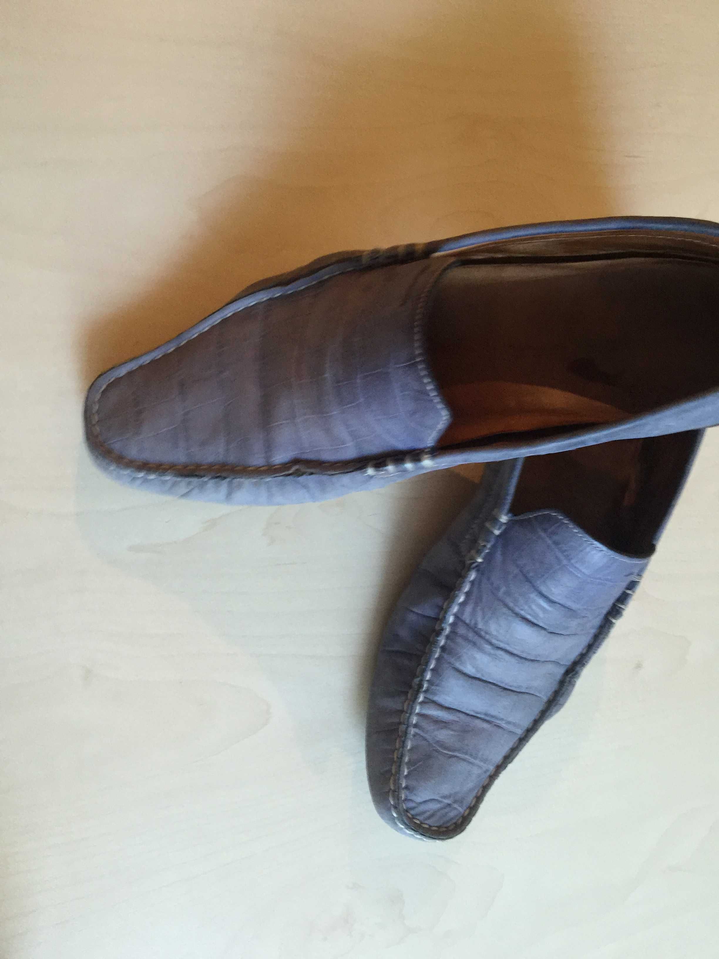 Кроссовки мокассины Santoni кожа р.41-41.5 size 8