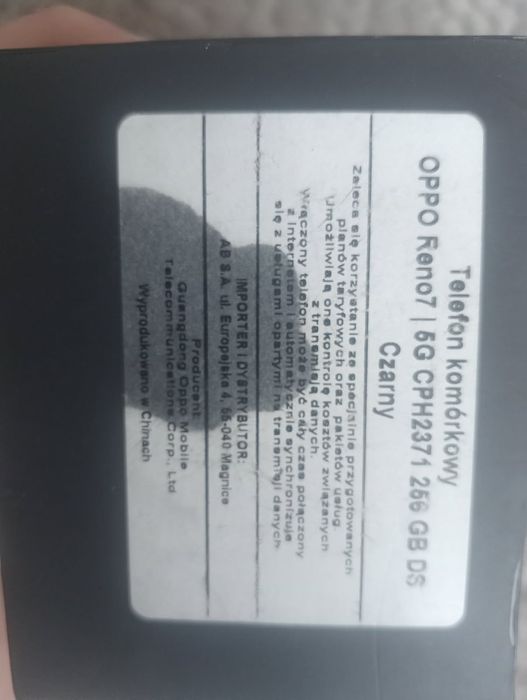 Sprzedam Oppo Reno 7 5G