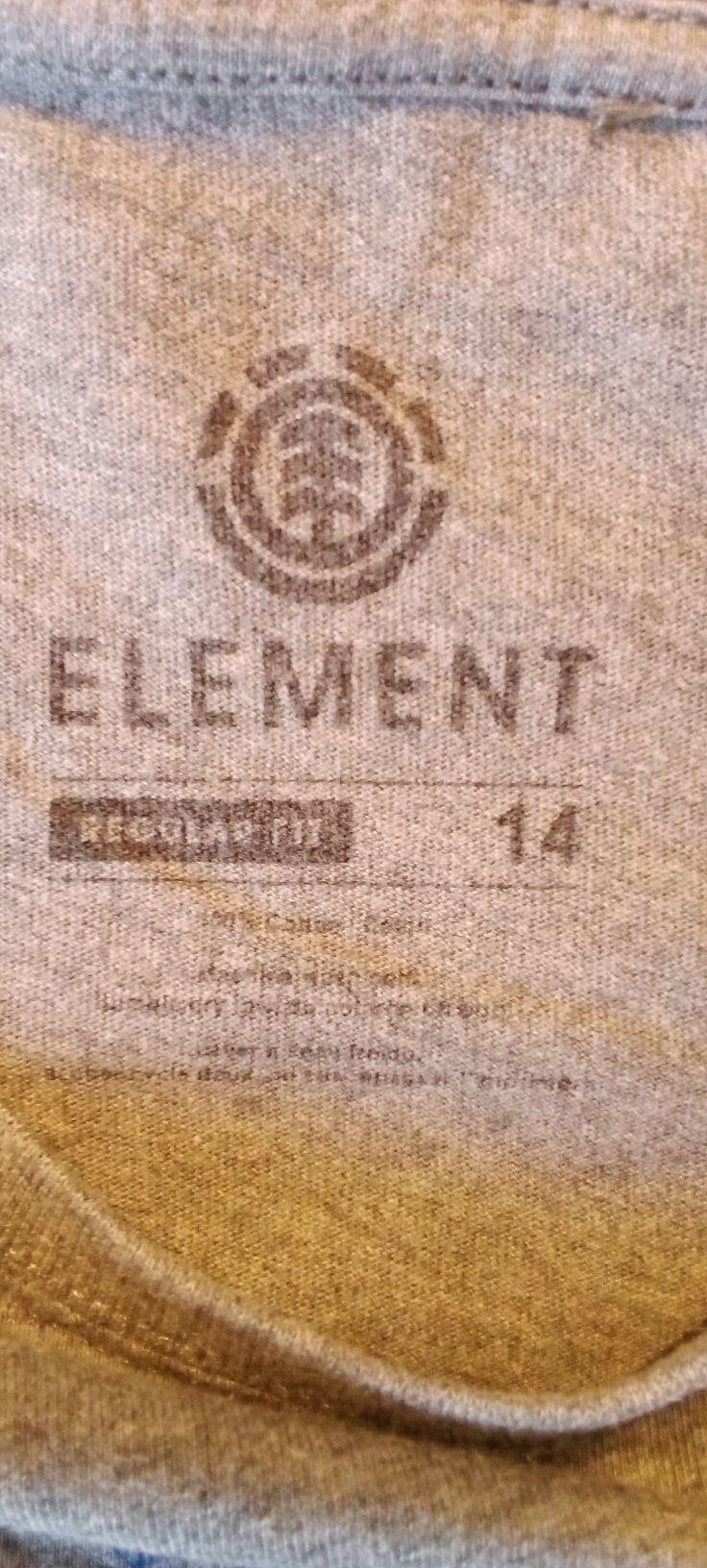 T-shirt cinzenta, Element, 14 anos