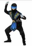 Strój ninja niebieski 128