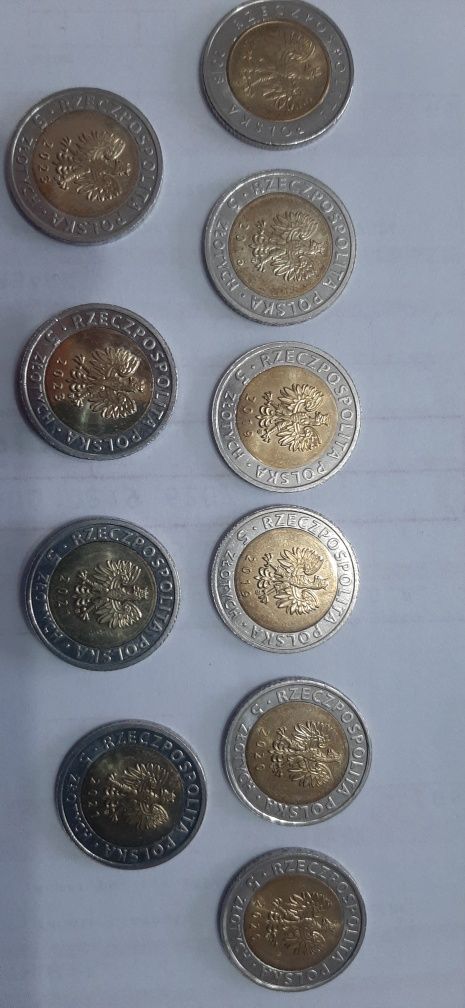 Monety 2zł i 5zł  zamienię