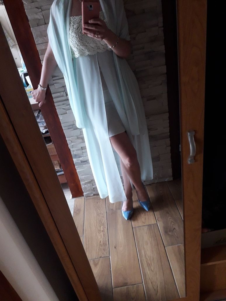 Suknia elegancka długa zwiewna S