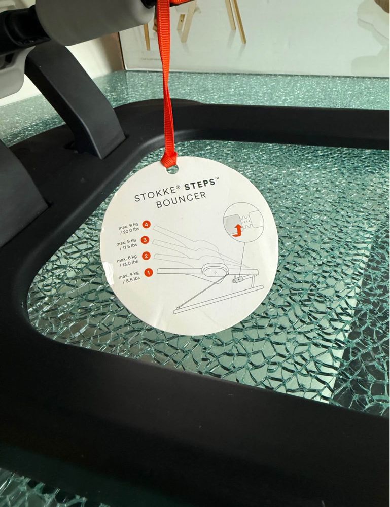Рюкзак-кенгуру Babybjorn, шизлонг качелька Stokke Steps Bouncer